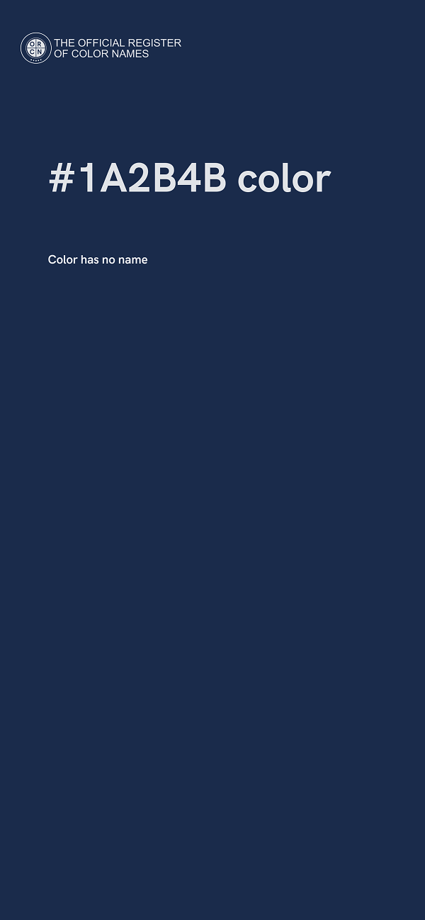 #1A2B4B color image