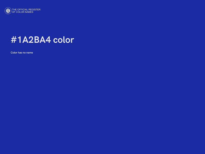 #1A2BA4 color image