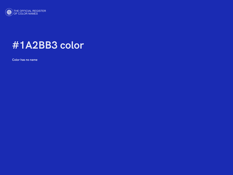 #1A2BB3 color image