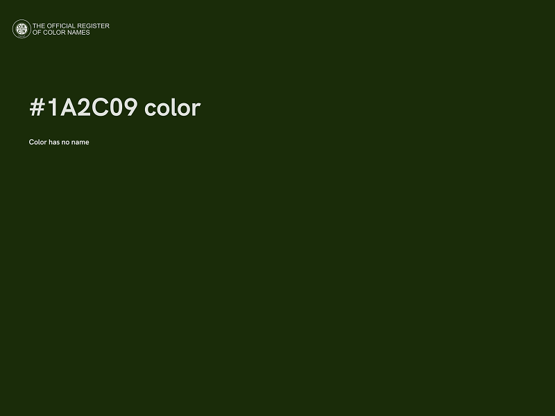 #1A2C09 color image