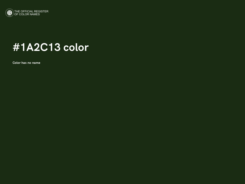 #1A2C13 color image