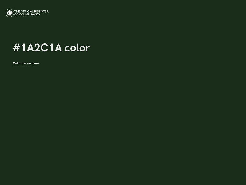 #1A2C1A color image