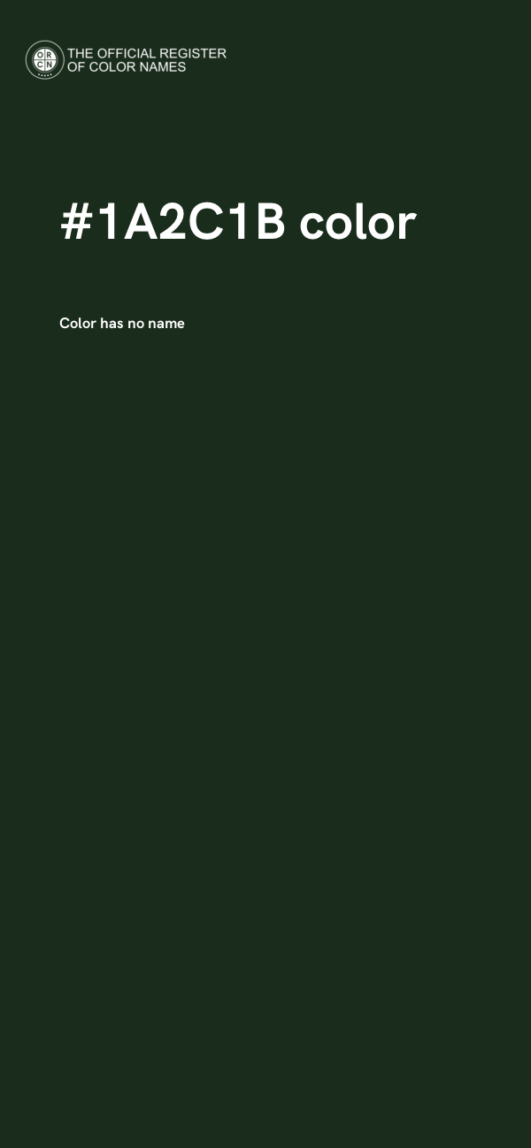 #1A2C1B color image