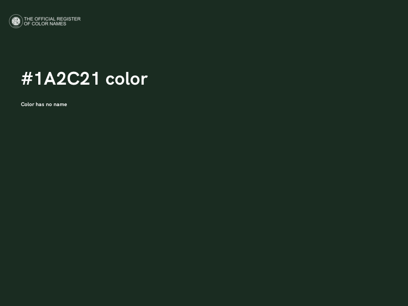 #1A2C21 color image