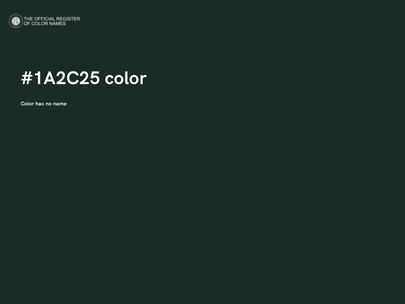 #1A2C25 color image