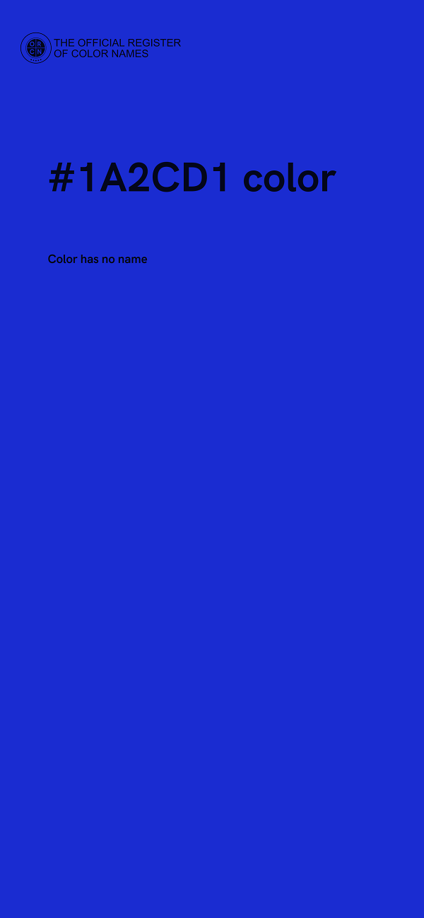 #1A2CD1 color image
