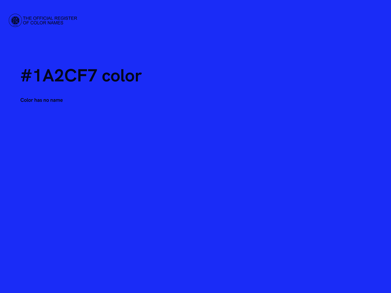 #1A2CF7 color image