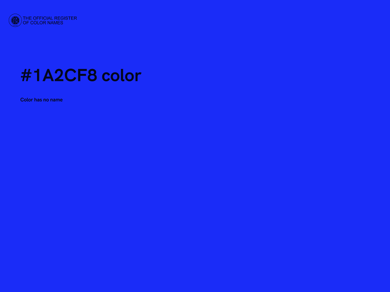 #1A2CF8 color image