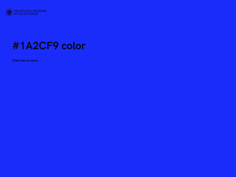 #1A2CF9 color image