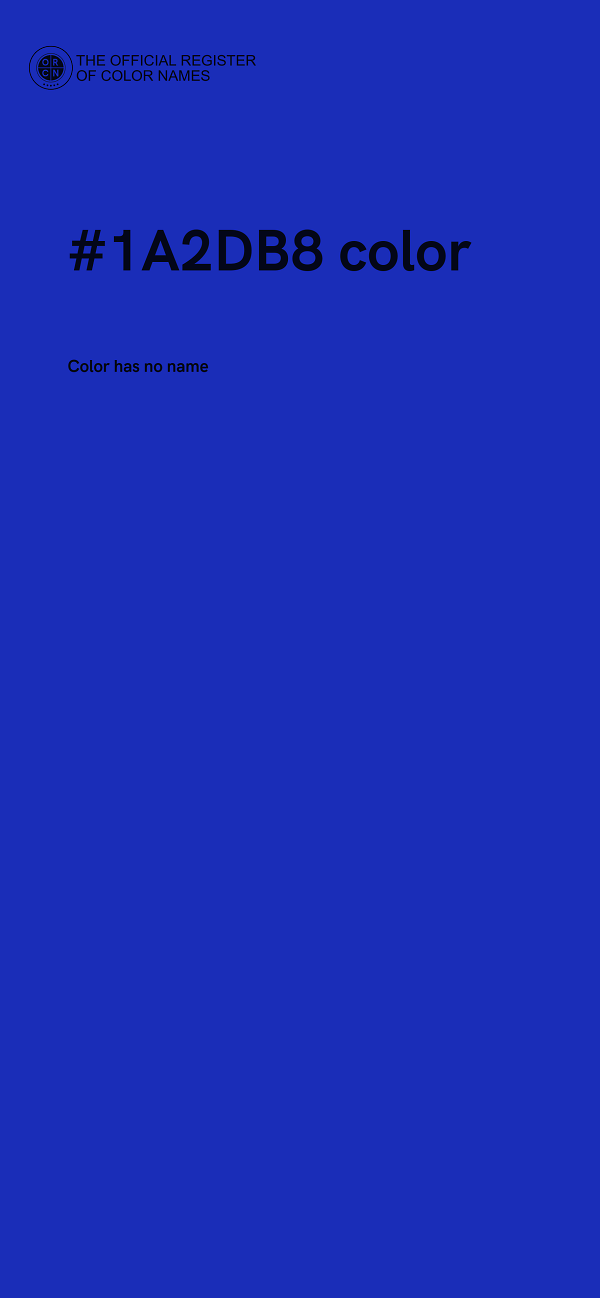 #1A2DB8 color image