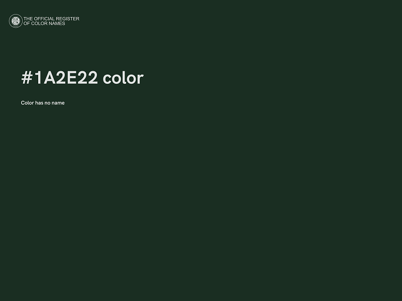 #1A2E22 color image