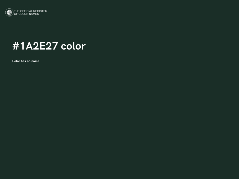 #1A2E27 color image
