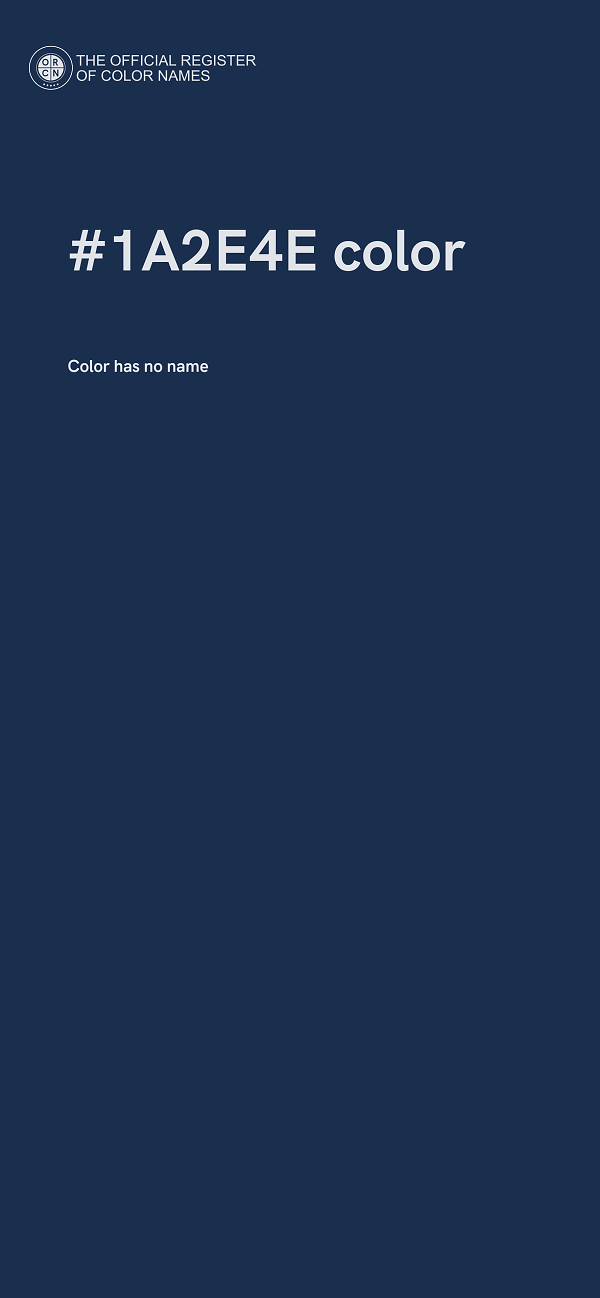 #1A2E4E color image