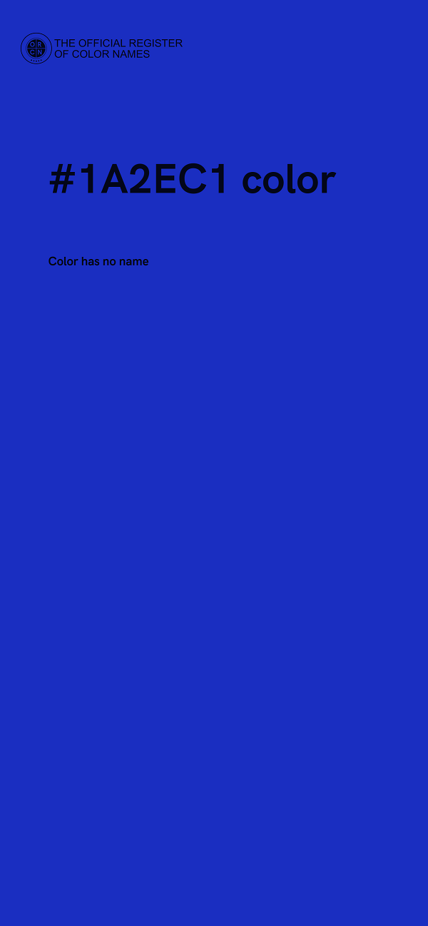 #1A2EC1 color image