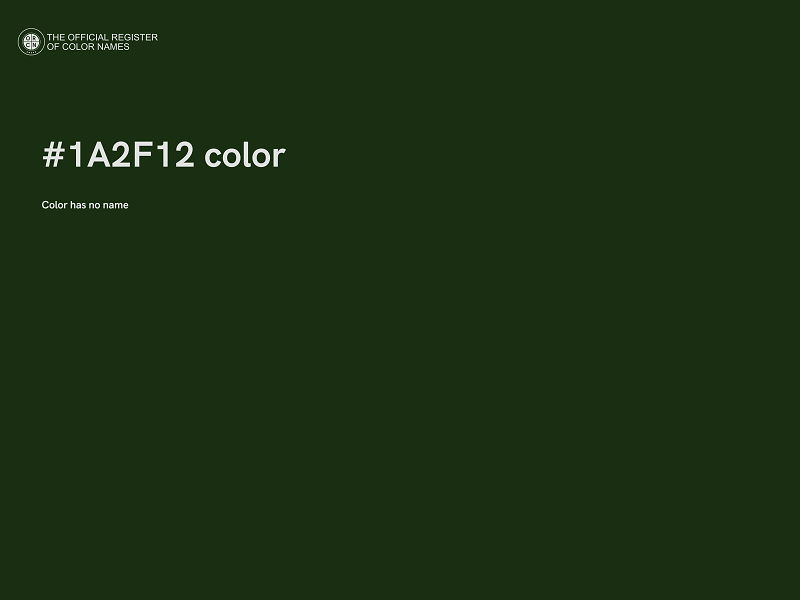 #1A2F12 color image