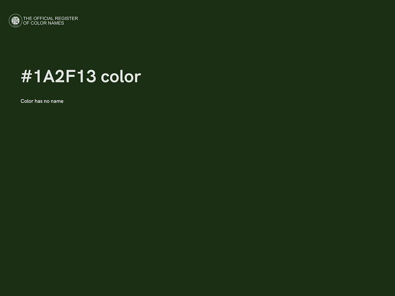 #1A2F13 color image