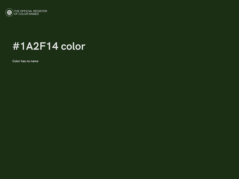 #1A2F14 color image