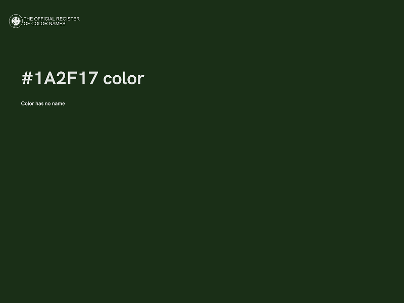 #1A2F17 color image