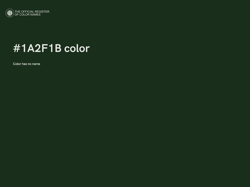 #1A2F1B color image