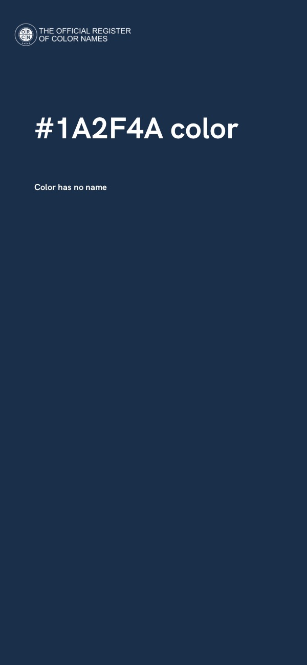 #1A2F4A color image