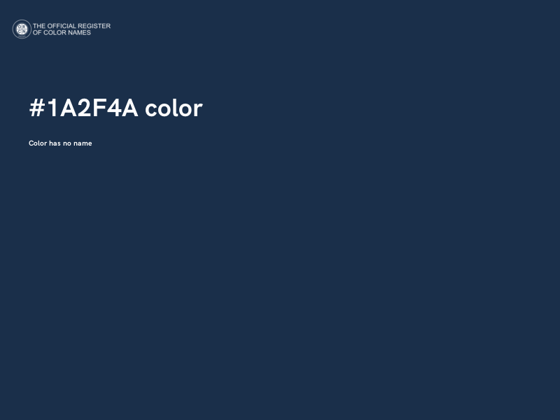 #1A2F4A color image