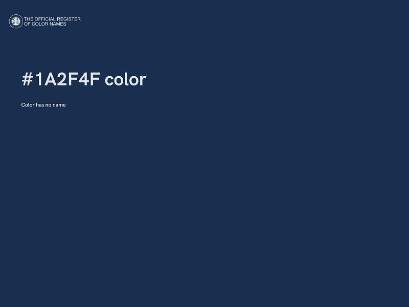 #1A2F4F color image