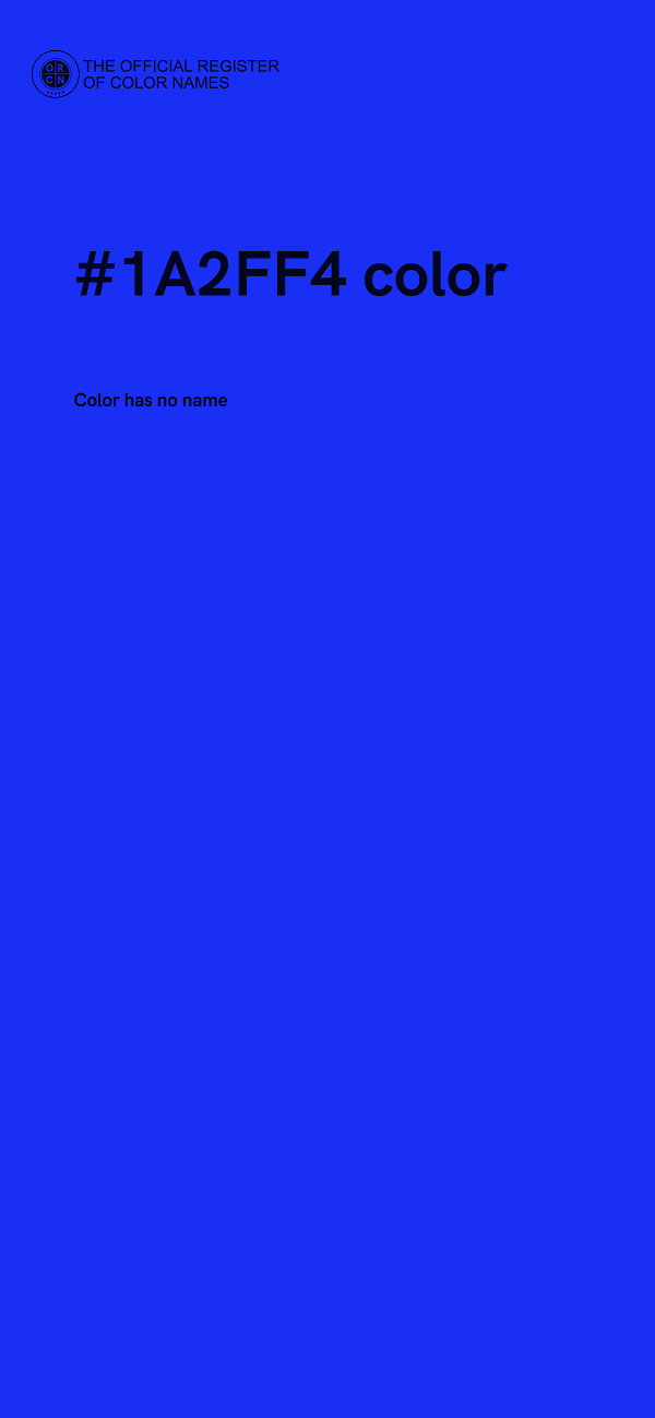 #1A2FF4 color image