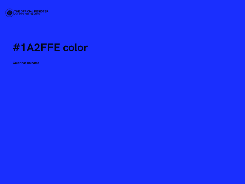 #1A2FFE color image