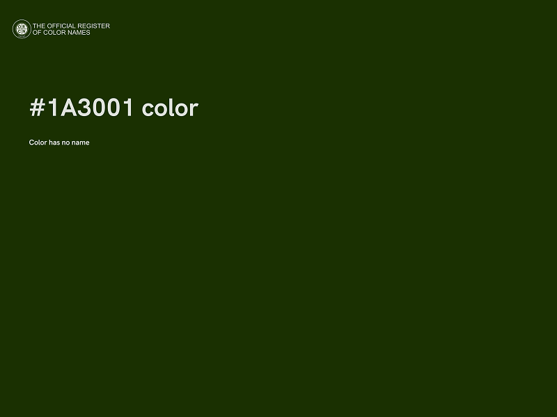 #1A3001 color image