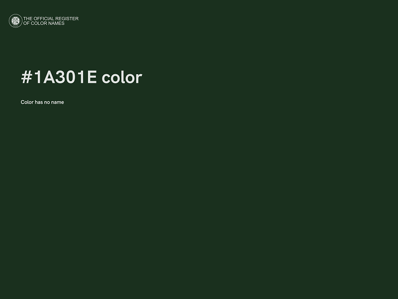 #1A301E color image