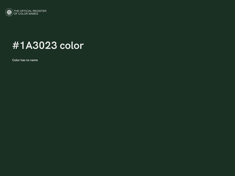#1A3023 color image