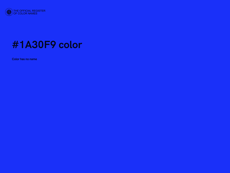 #1A30F9 color image