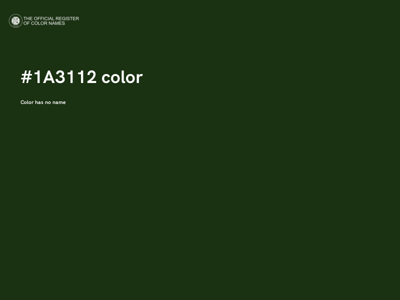 #1A3112 color image