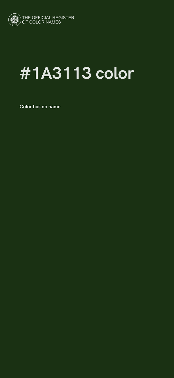 #1A3113 color image