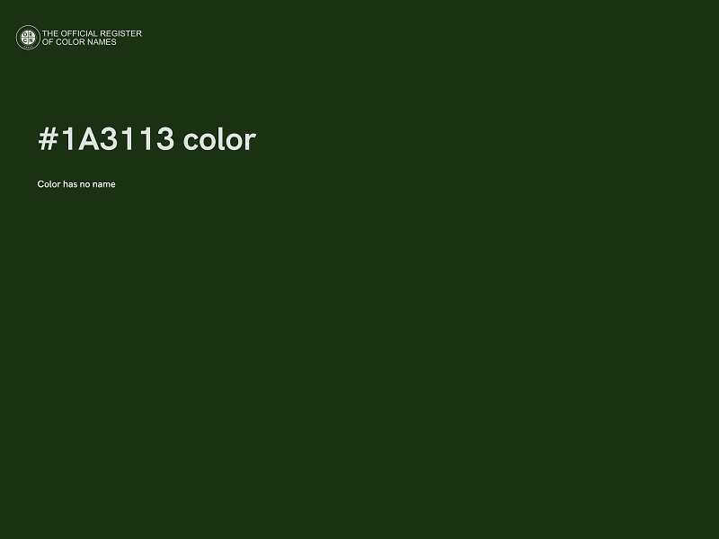 #1A3113 color image