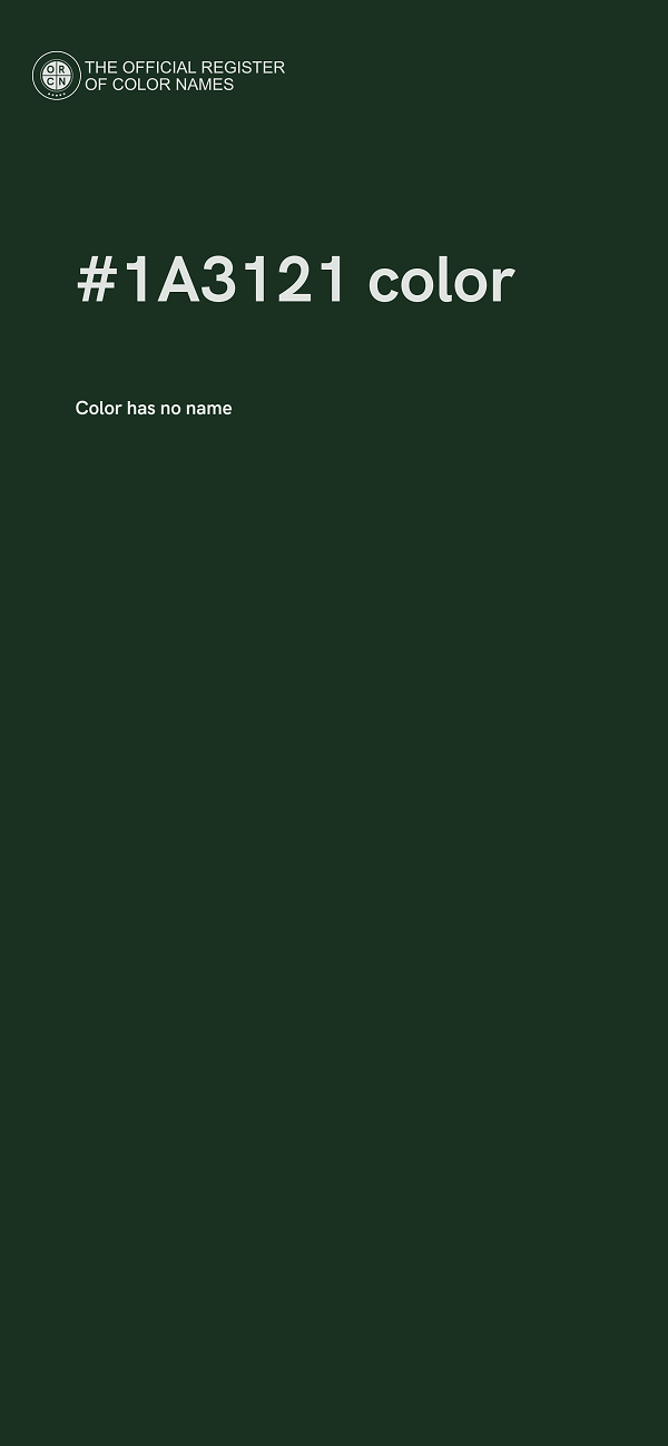 #1A3121 color image