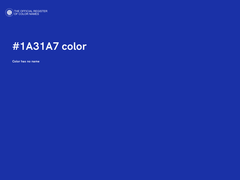 #1A31A7 color image