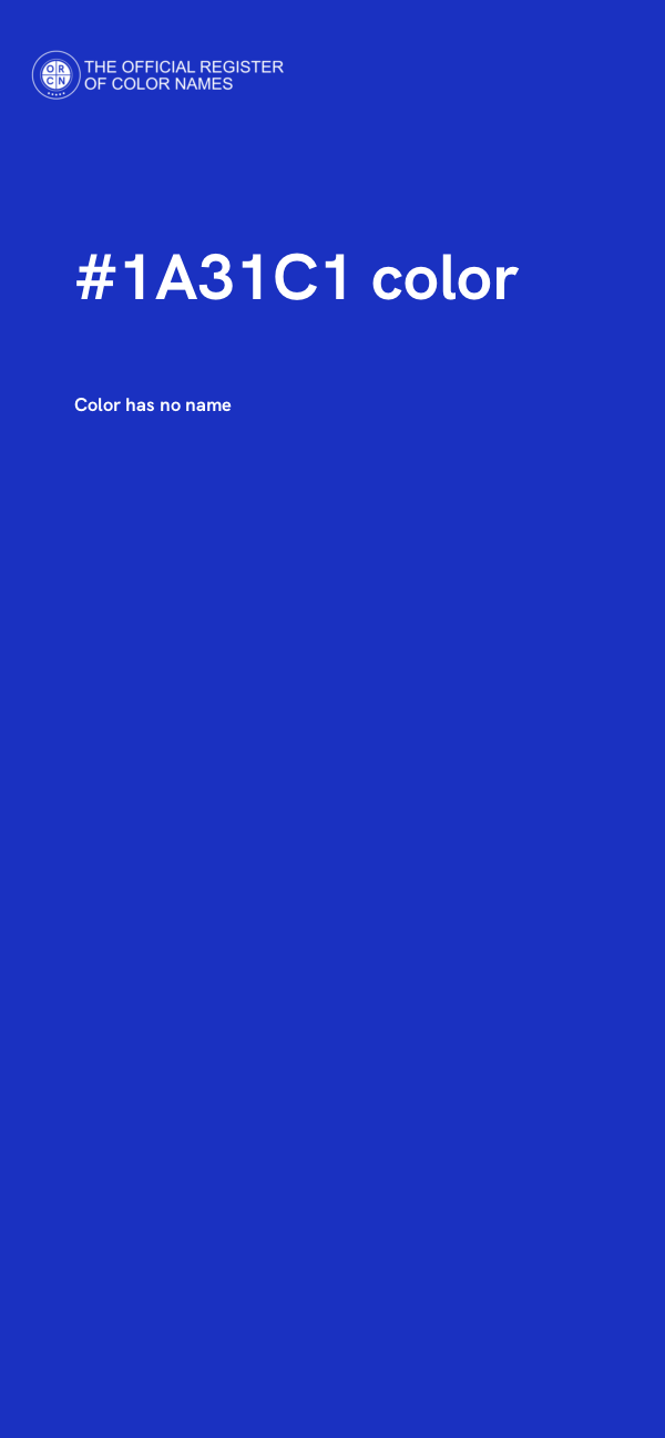 #1A31C1 color image