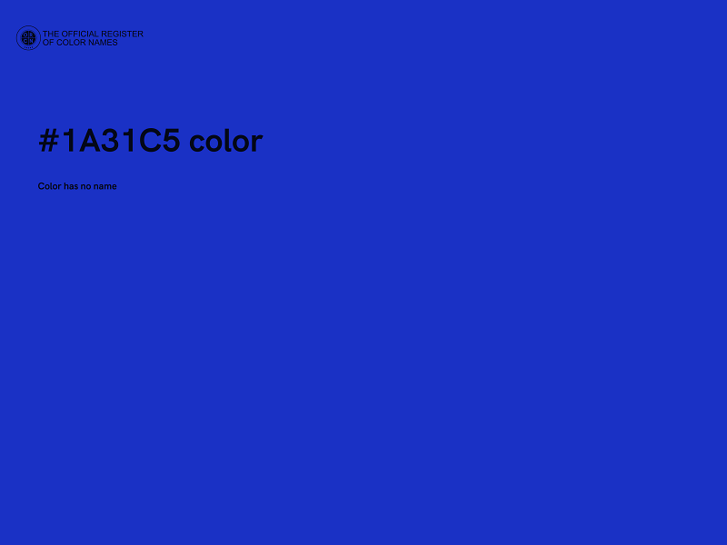 #1A31C5 color image