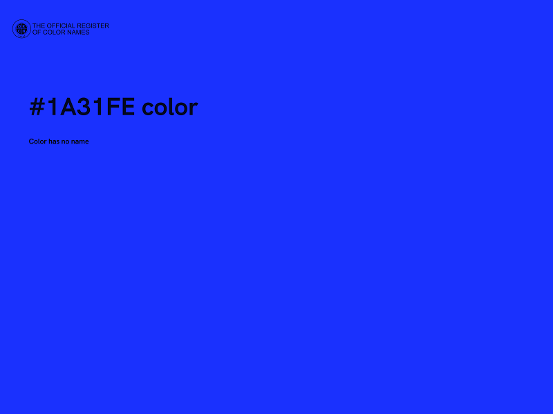 #1A31FE color image