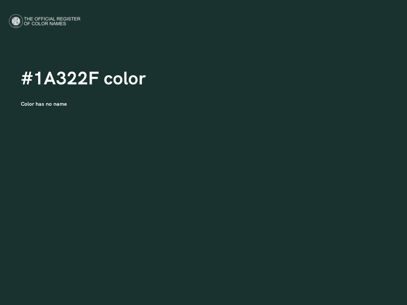#1A322F color image