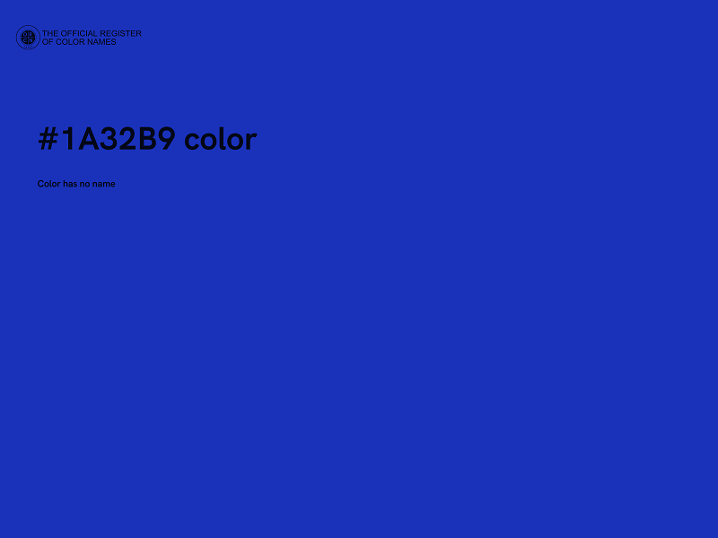 #1A32B9 color image