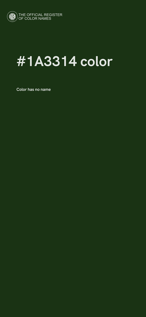 #1A3314 color image