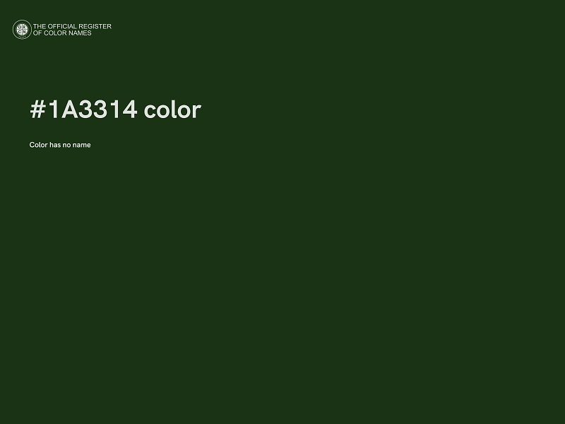 #1A3314 color image