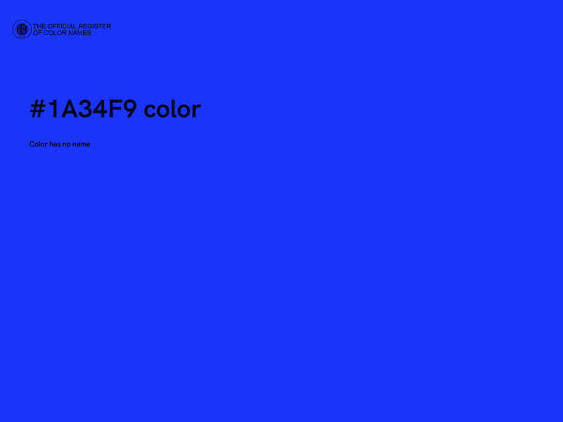 #1A34F9 color image