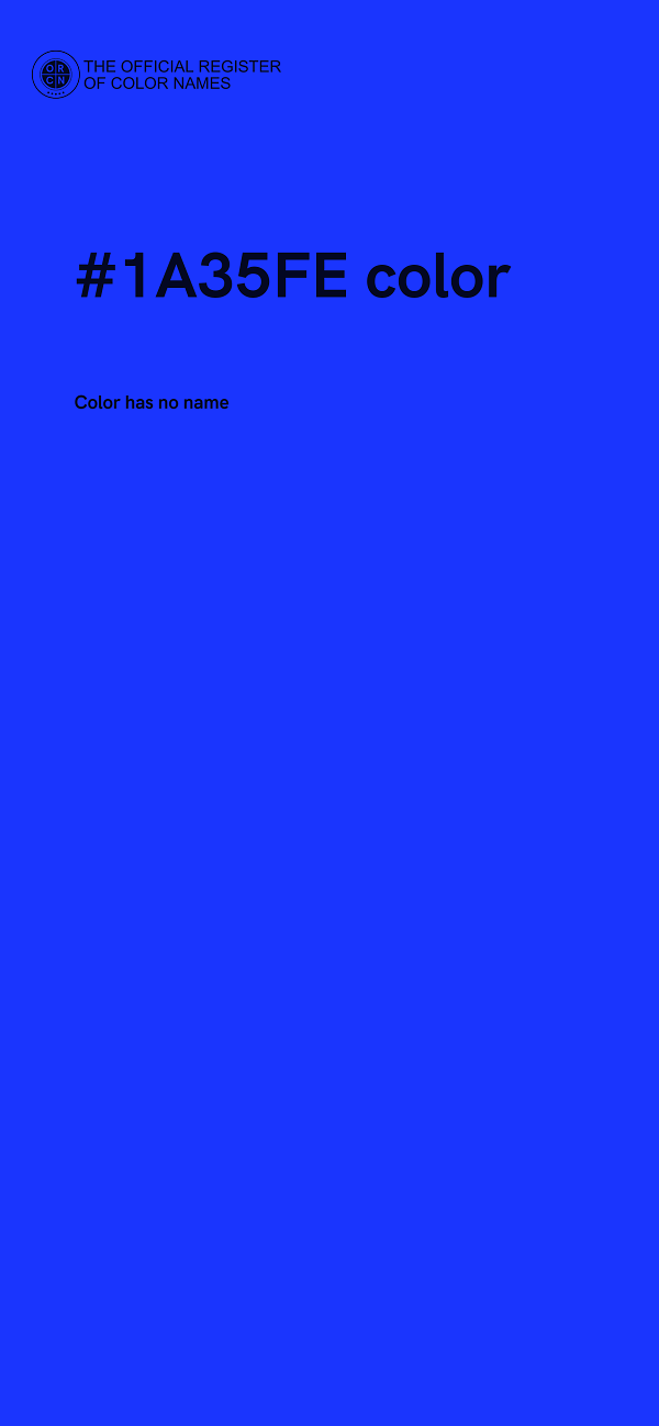 #1A35FE color image