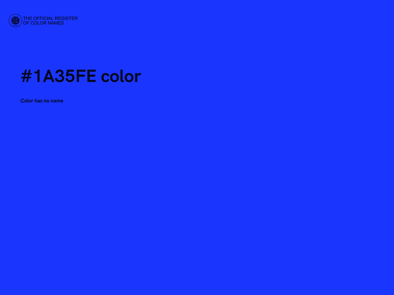 #1A35FE color image