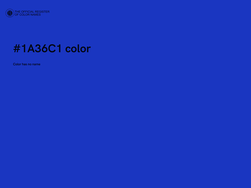 #1A36C1 color image