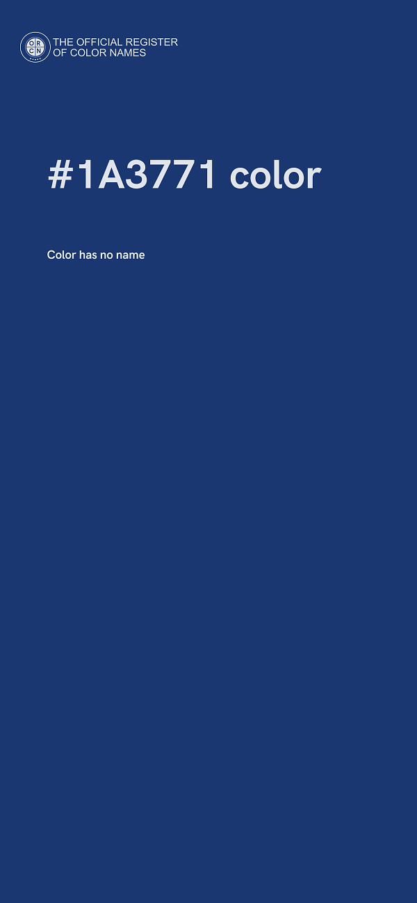 #1A3771 color image