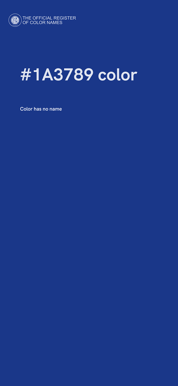 #1A3789 color image